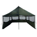 Familietelt Army grøn 450 x 400 x 265 cm Polyester og Stål