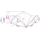Party Tent med tag Blå 500 x 500 x 350 cm Polyester og Stål