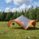 Party Tent Grå og orange 500 x 500 x 350 cm Polyester og Stål