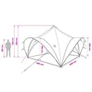Party Tent Grå og orange 400 x 400 x 320 cm Polyester og Stål