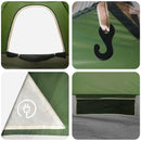 Camping telt med tag med luftventil Grøn 190 x 140 x 105 cm