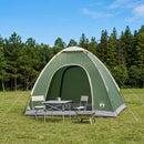 Camping telt med tag med luftventil Grøn 190 x 140 x 105 cm