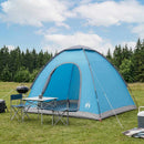 Camping telt med tag med luftventil Blå 190 x 140 x 105 cm