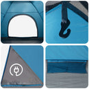 Camping telt med tag med luftventil Blå 275 x 215 x 125 cm