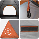 Camping telt med tag Grå og orange 275 x 215 x 125 cm
