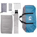 Camping telt med tag med luftventil Blå 335 x 275 x 180 cm
