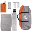 Camping telt med tag Grå og orange 335 x 275 x 180 cm