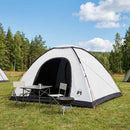 Camping telt med tag Hvid Blackout 335 x 275 x 180 cm