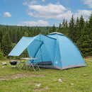 Camping telt med tag Blå 2-personers Polyester og Stål