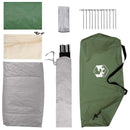 Camping telt med tag Grøn 4-personers Polyester og Stål