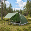 Camping telt med tag Grøn 4-personers Polyester og Stål