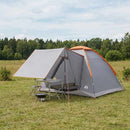 Camping telt Grå og orange 4-personers Polyester og Stål