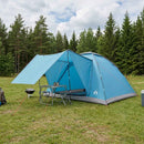 Camping telt med tag Blå 6-personers Polyester og Stål