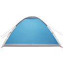 Camping telt med tag Blå 6-personers Polyester og Stål