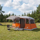 Tunneltelt Grå og orange 366 x 244 x 198 cm Polyester og Stål