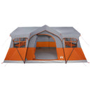 Familietelt Grå og orange 487 x 340 x 216 cm Polyester og Stål
