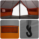 Tipi telt Grå og orange 700 x 700 x 395 cm Polyester og Stål