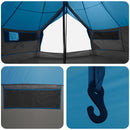 Tipi telt med tag Blå 800 x 800 x 430 cm Polyester og Stål