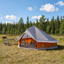 Tipi telt Grå og orange 800 x 800 x 430 cm Polyester og Stål