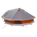 Tipi telt Grå og orange 800 x 800 x 430 cm Polyester og Stål
