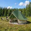 Tipi telt med tag Grøn 250 x 250 cm Polyester og Stål