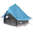Tipi telt med tag Blå 250 x 250 cm Polyester og Stål
