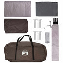 Familietelt med tag Brun Grå 380 x 260 x 190 cm Polyester