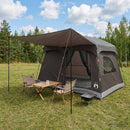Familietelt med tag Brun Grå 380 x 260 x 190 cm Polyester