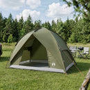 Camping telt med regnslag vandafvisende Kuppel Olivengrøn