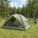 Camping telt med regnslag vandafvisende Kuppel Olivengrøn