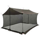 Camping tarp med mesh vægge Brun Grå 340 x 260 x 220 cm