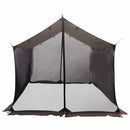 Camping tarp med mesh vægge Brun Grå 340 x 260 x 220 cm