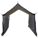 Camping tarp med mesh vægge Brun Grå 340 x 260 x 220 cm