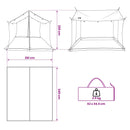 Camping tarp med mesh vægge Brun Grå 340 x 260 x 220 cm