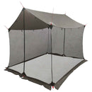 Camping tarp med mesh vægge Brun Grå 270 x 210 x 210 cm