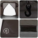 Hyttetelt med tag Brun grå 6-personers Polyester og Stål