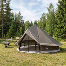 Tipi telt med tag Brun Grå 700 x 700 x 395 cm Polyester og Stål