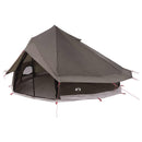 Tipi telt med tag Brun Grå 700 x 700 x 395 cm Polyester og Stål