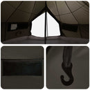 Tipi telt med tag Brun Grå 800 x 800 x 430 cm Polyester og Stål