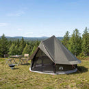 Tipi telt med tag Brun Grå 250 x 250 cm Polyester og Stål