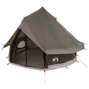 Tipi telt med tag Brun Grå 250 x 250 cm Polyester og Stål