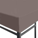 Gazebo Dække med tag Gråbrun 300 x 300 cm Polyester og Stål