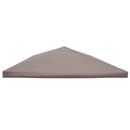Gazebo Dække med tag Gråbrun 300 x 300 cm Polyester og Stål
