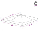 Gazebo Dække med tag Gråbrun 300 x 300 cm Polyester og Stål