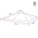 Gazebo Dække 300 x 400 cm Blå