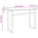 Bord Naturfarvet Massiv Teaktræ 100 x 45 x 75cm