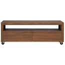 TV-skab 110 x 30 x 40 cm Naturfarvet Massiv Teaktræ