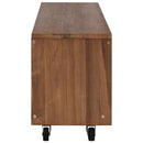 TV-skab 110 x 30 x 40 cm Naturfarvet Massiv Teaktræ