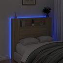 Hovedgærde kabinet med LED Sonoma 120 x 16,5 x 103,5 cm