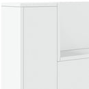 Hovedgærde kabinet med LED med hylde Hvid 160 x 16,5 x 103,5 cm